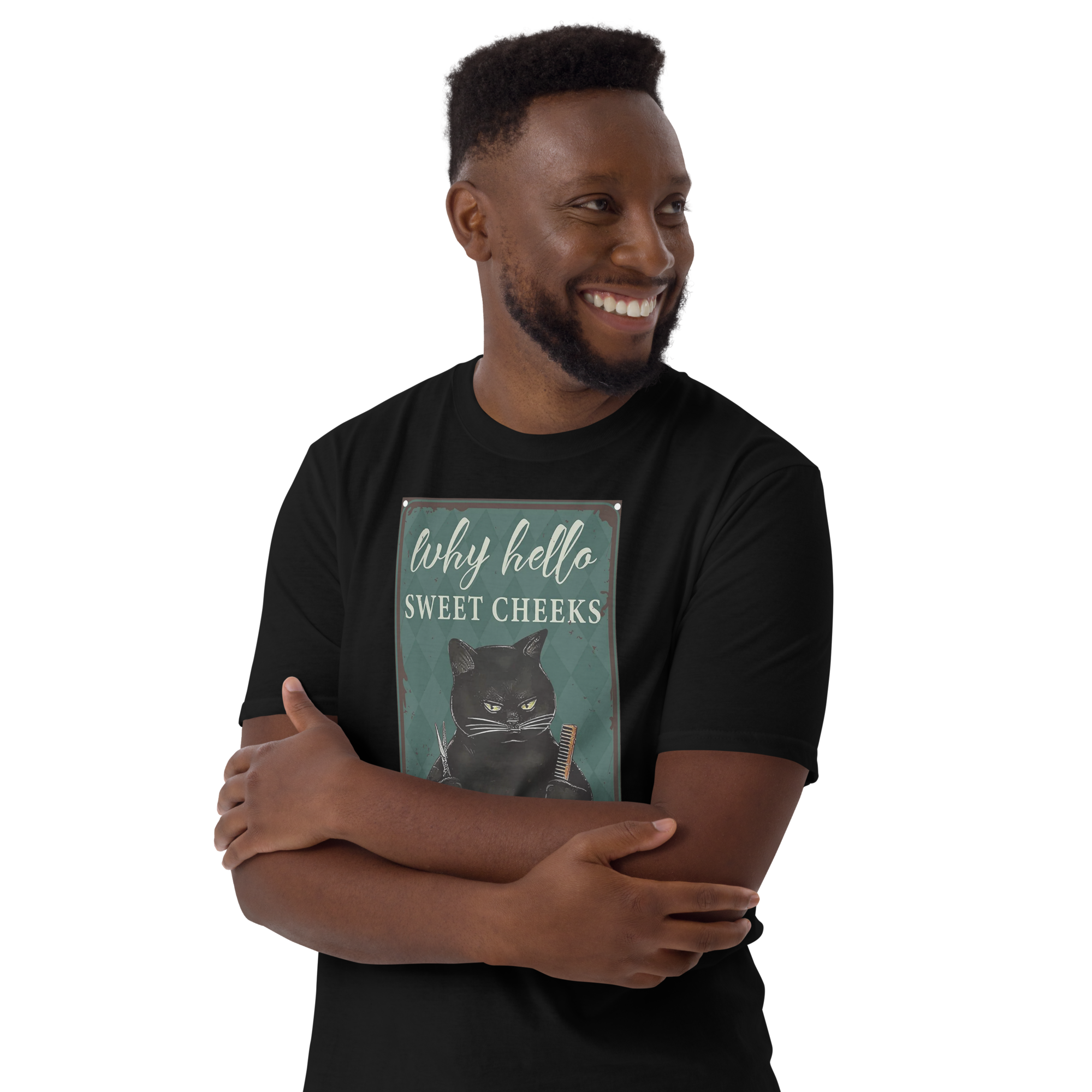 "Have a seat" Hairstylist Cat Short-Sleeve Unisex T-Shirt